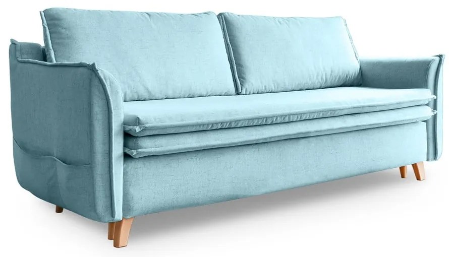 Világoskék kinyitható kanapé 225 cm Charming Charlie – Miuform