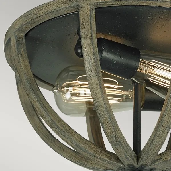 Elstead FE-ALLIER-F-WW - Mennyezeti lámpa ALLIER 2xE27/60W/230V tölgy