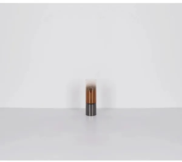 Globo 21000TG - Asztali lámpa ANNIKA 1xE27/25W/230V átm. 9 cm fekete/réz