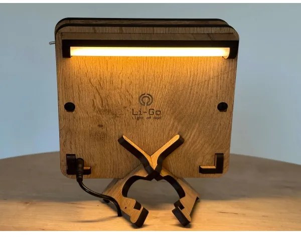 Li-Go 5788/DUB2 - LED asztali dekoráció LED/12W/230V 19x19 cm tölgy/A kis herceg