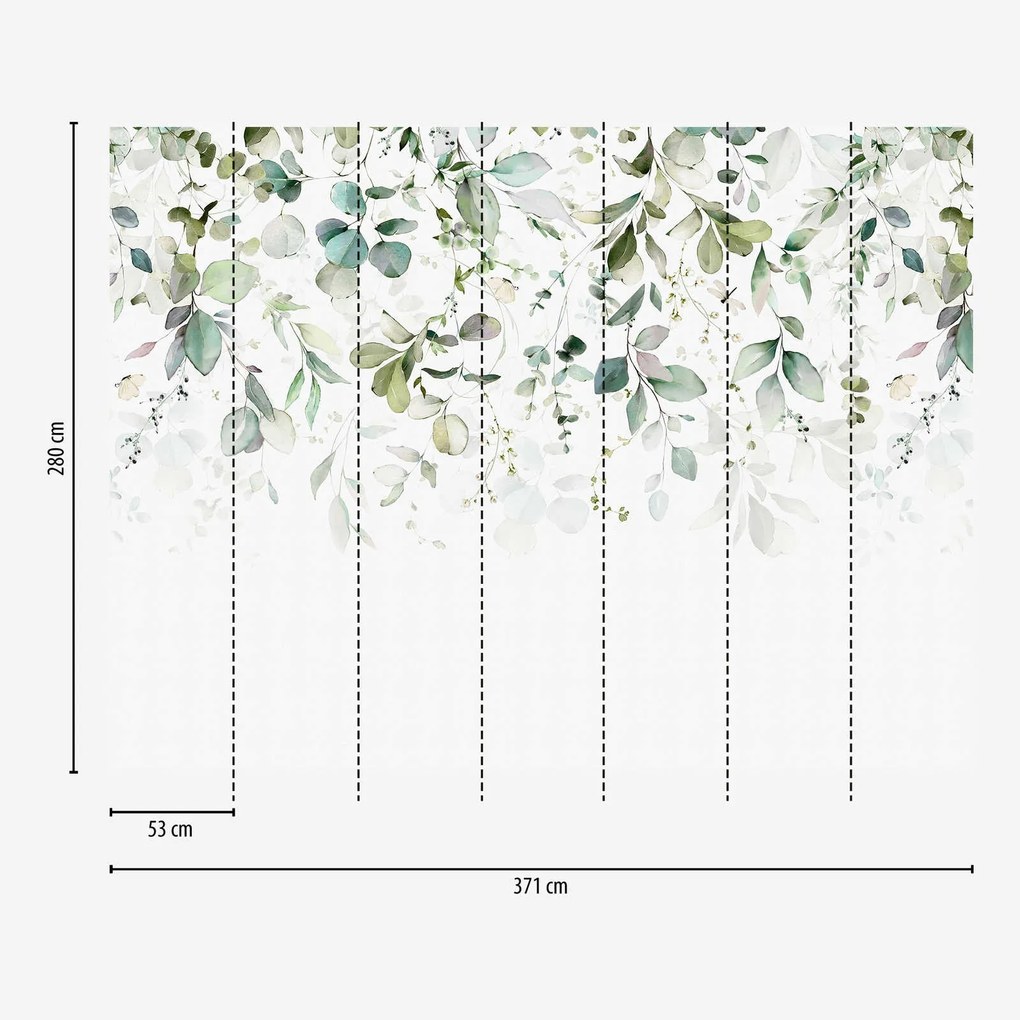 Vinil tapéta Flizelin fotótapéta zöld eukaliptusz levelek falfestmény