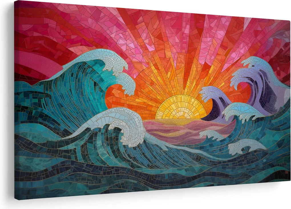 Kép - Hullámmozaik (90x60 cm)