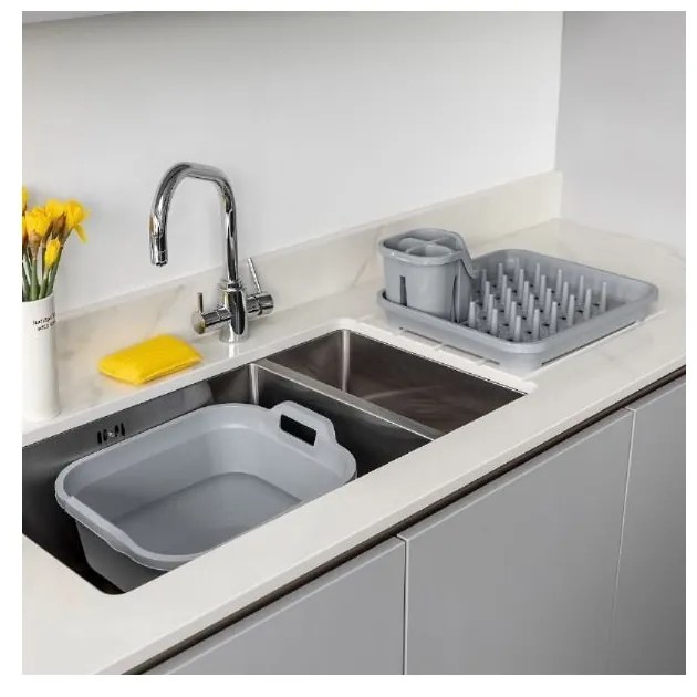 Eco Range szürke evőeszköztartó újrahasznosított műanyagból - Addis