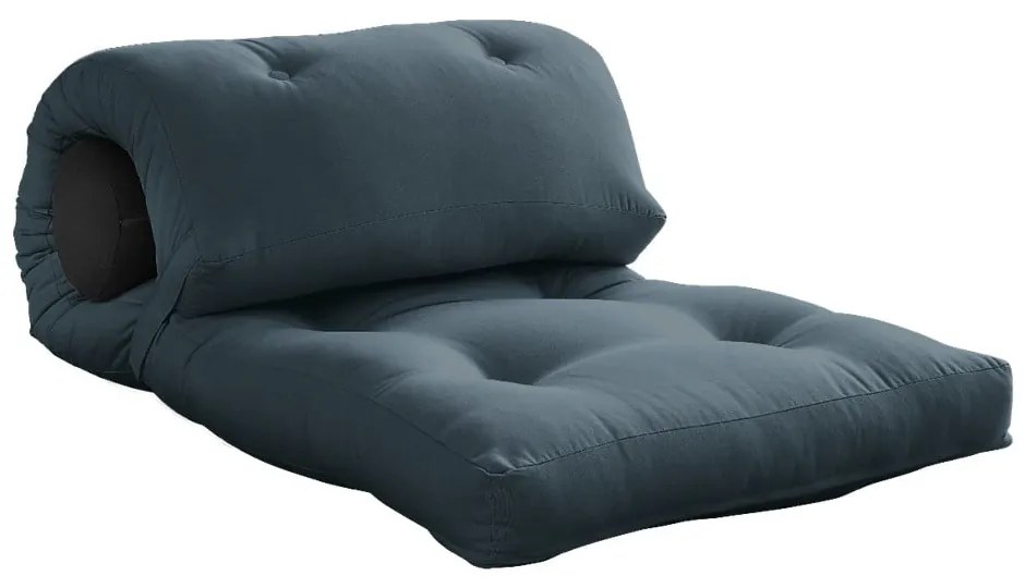 Kékesszürke futon matrac 70x200 cm Wrap Petroleum/Dark Grey – Karup Design