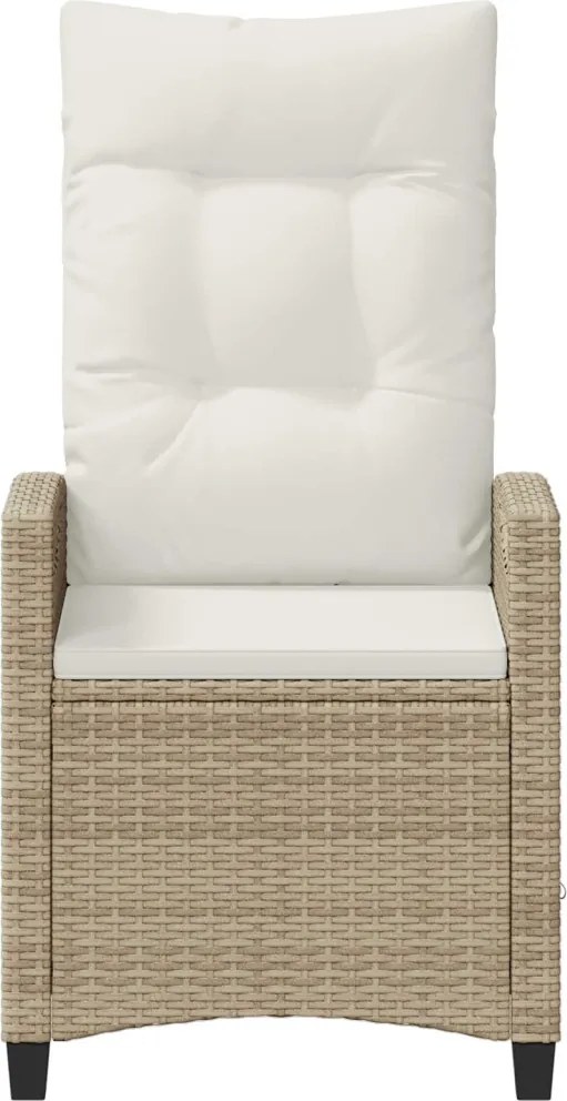 Fekvő Kerti Szék Beige és krém 56 x 60 x 112 cm polirattan