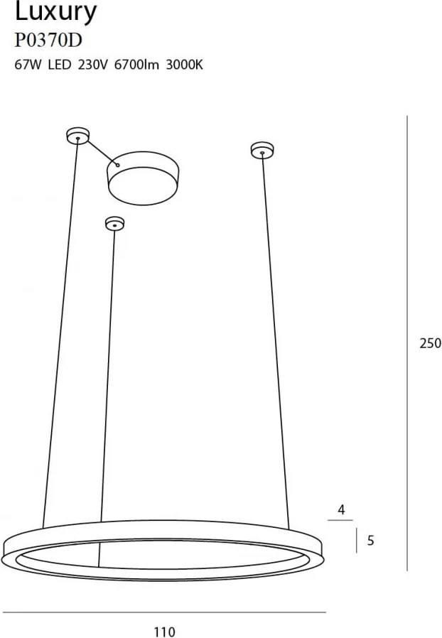Függeszték Arany LUXURY MAXLIGHT P0370D