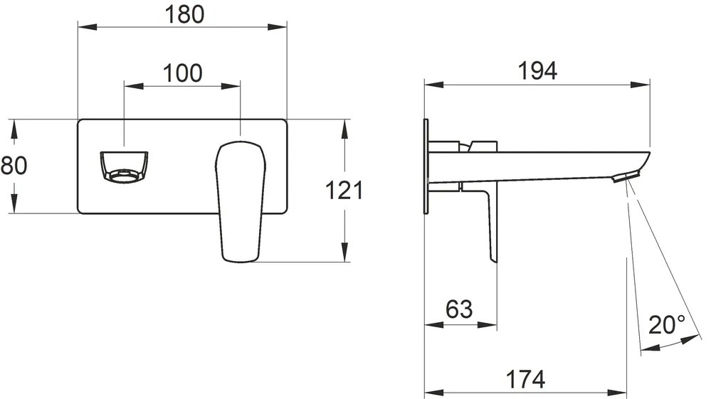 Novaservis Metalia 58 - mosdócsaptelep házzal, króm, 58200.0