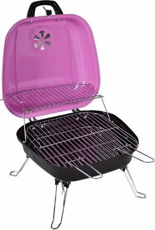 Faszenes hordozható grillsütő Garth BBQ Pink