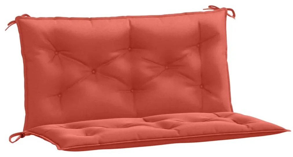2 db melange piros szövet kerti padpárna 100 x 50 x 7 cm