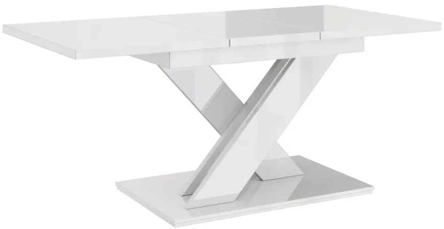 Maasix WTG Magasfényű Fehér 8 személyes étkezőszett Fekete Coleta székekkel N