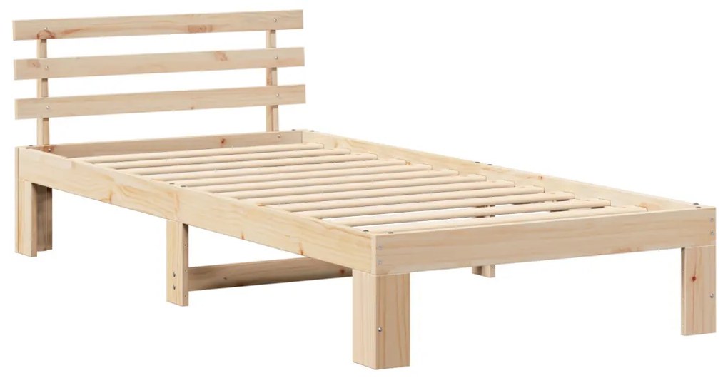 Fenyőfa Ágykeret Természetes Fa 75 x 190 cm Ágykeret