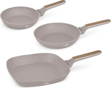 BerlingerHaus 3 részes serpenyő szett Taupe Collection(BH/8342)