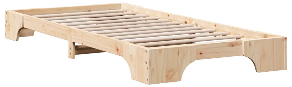 Ágykeret Természetes Tömör fenyőfa 90 x 190 cm Ergonomikus