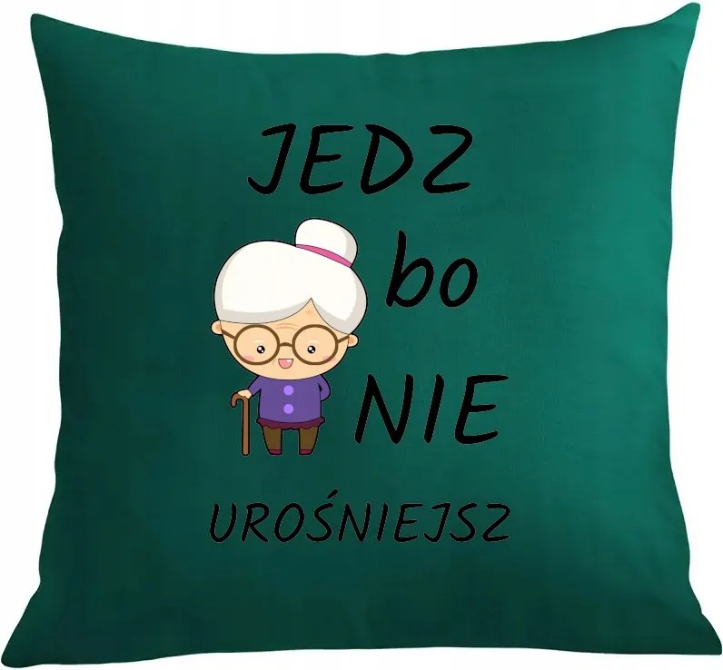 Párna párnahuzat Klasszikus Nagymama egyél, mert nem fogsz megnőni Nagymama napja