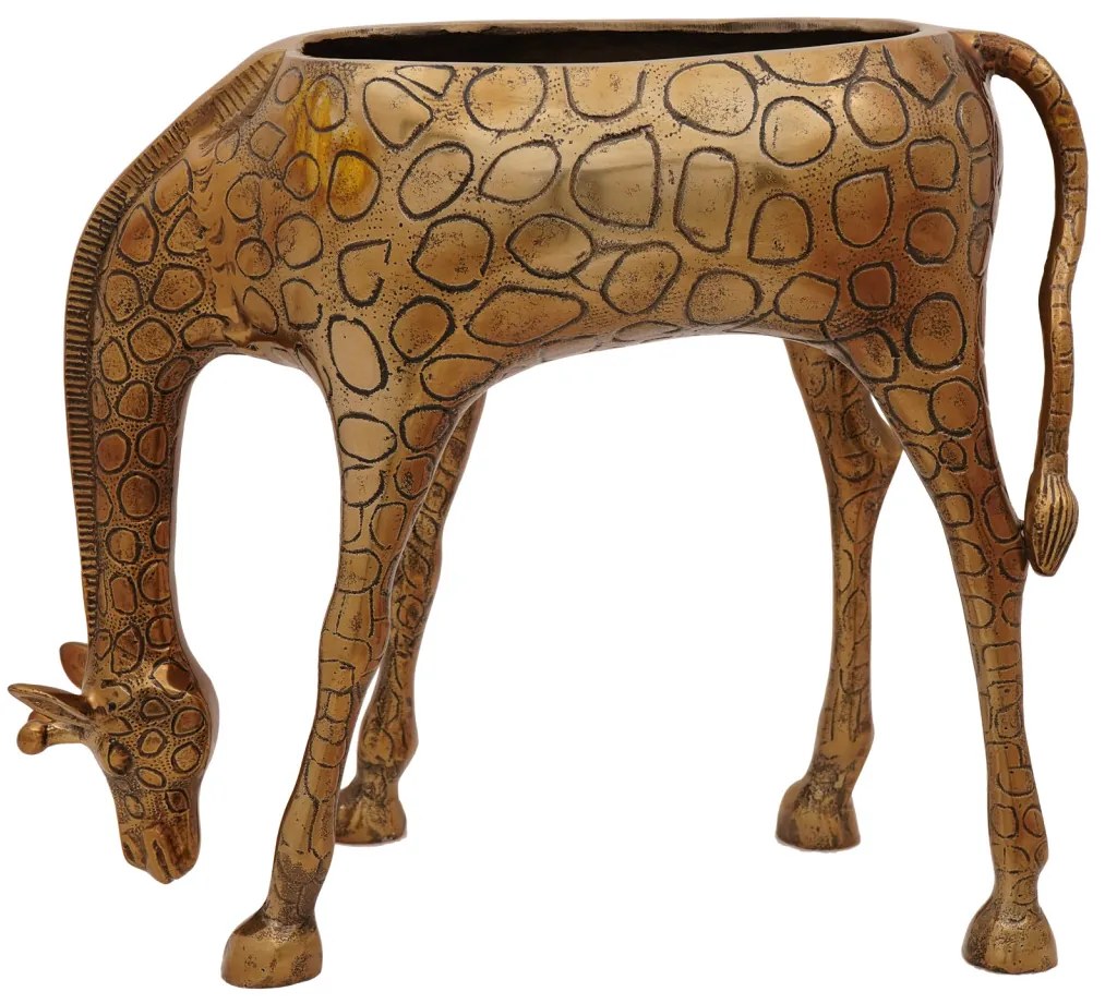 Zsiráf Alakú Jégvödör Sárgaréz - 49x22x39 cm Alumínium