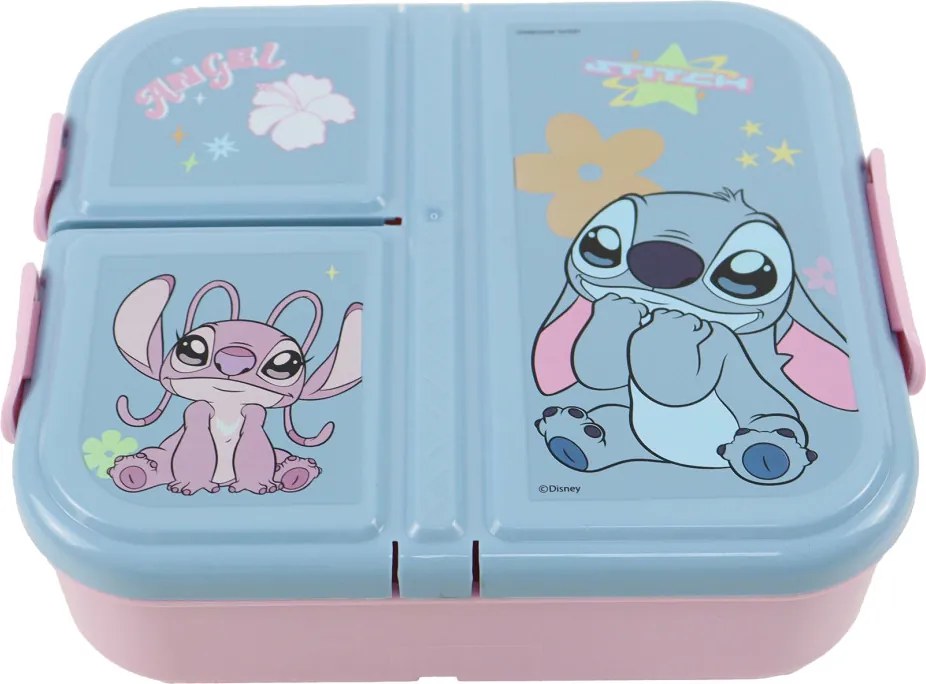 Disney Lilo és Stitch, a csillagkutya Alien 626 több rekeszes uzsonnás doboz, szendvicsdoboz