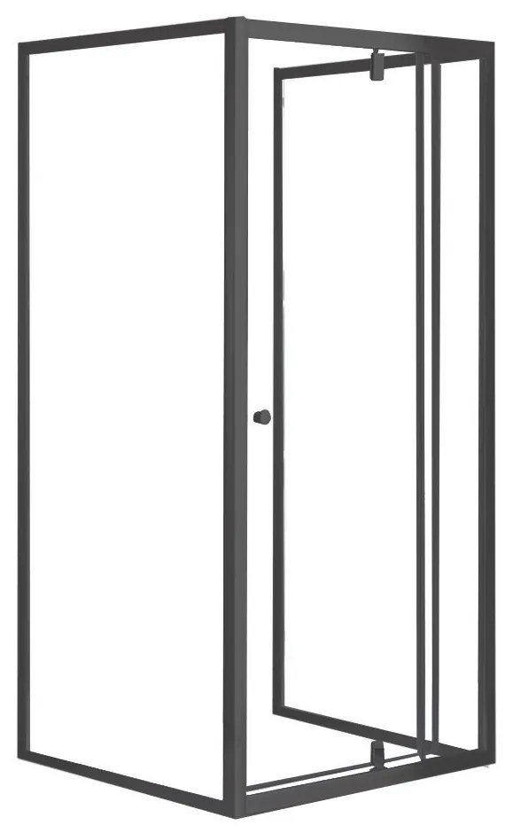 Flexi 80x90 cm falsíkra szerelhető aszimmetrikus zuhanykabin zuhanytálca nélkül