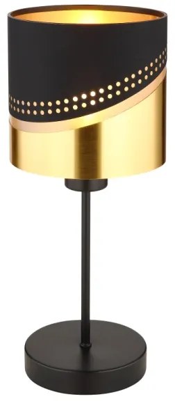 Globo 54046T - Asztali lámpa OR 1xE27/40W/230V átm. 16 cm fekete/arany