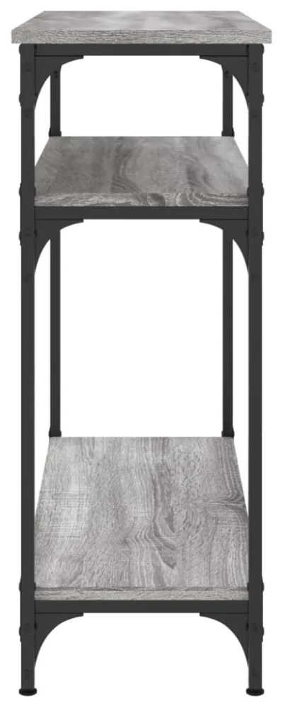 szürke sonoma színű szerelt fa konzolasztal 75 x 29 x 75 cm