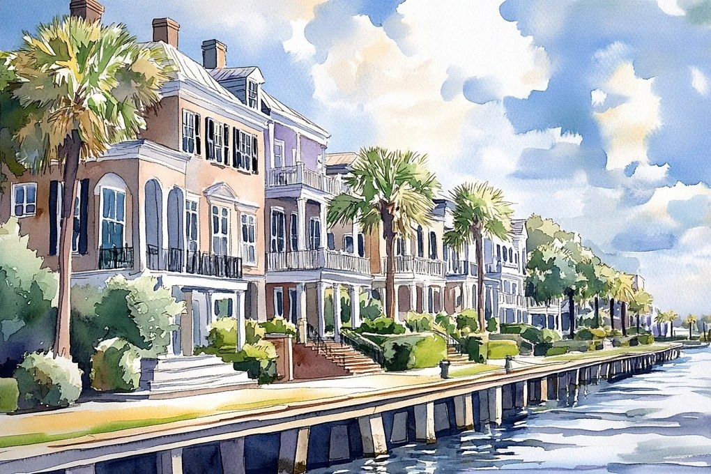 Vászonkép Canvas Építészet Gyarmatosítás Usa Város Tengerpart 60x40