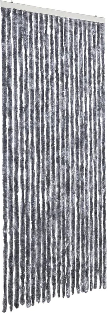 vidaXL ezüstszínű zsenília rovarfüggöny 90 x 200 cm