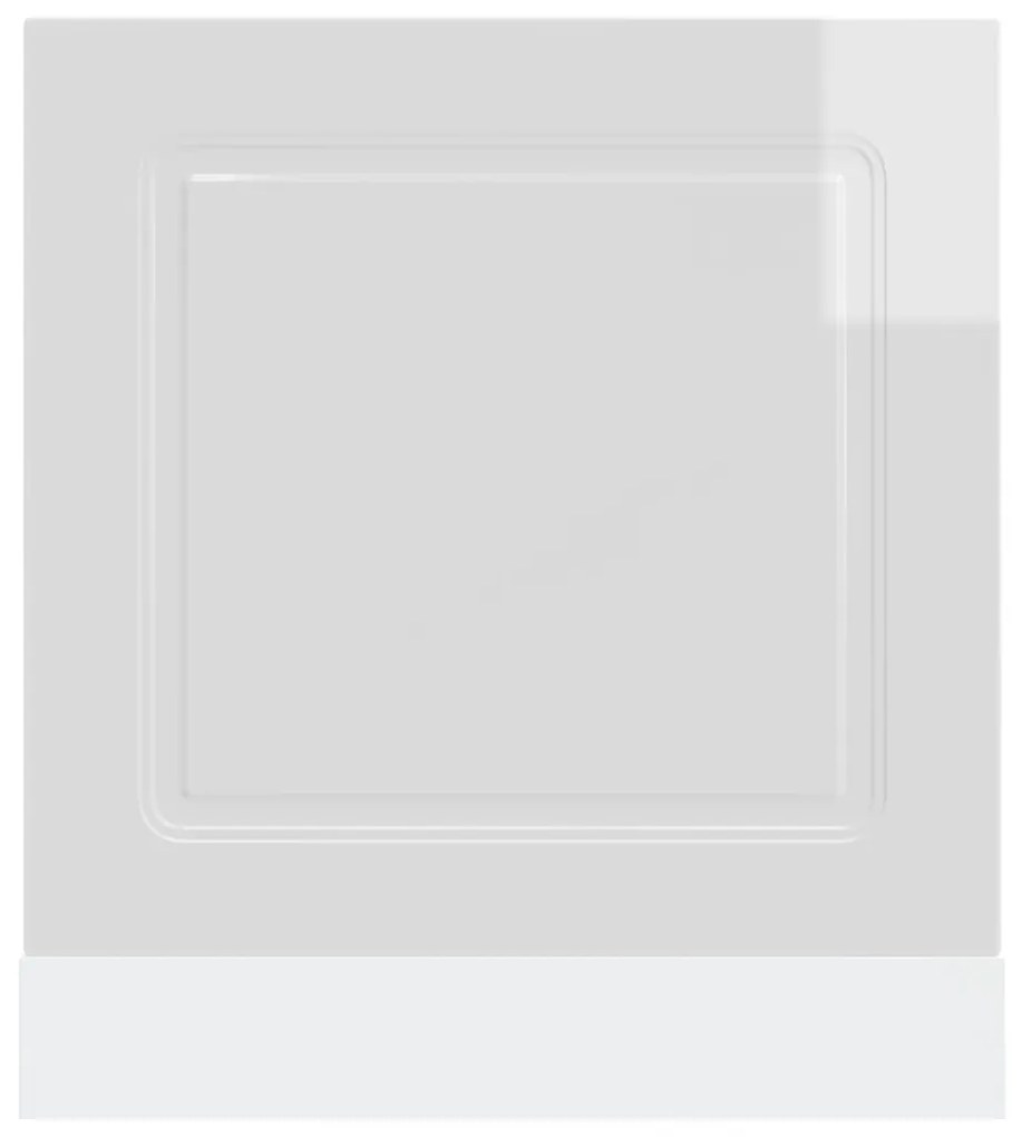 mosogatógép panel Kalmar magasfényű fehér 60x1,5x67 cm gépi fa