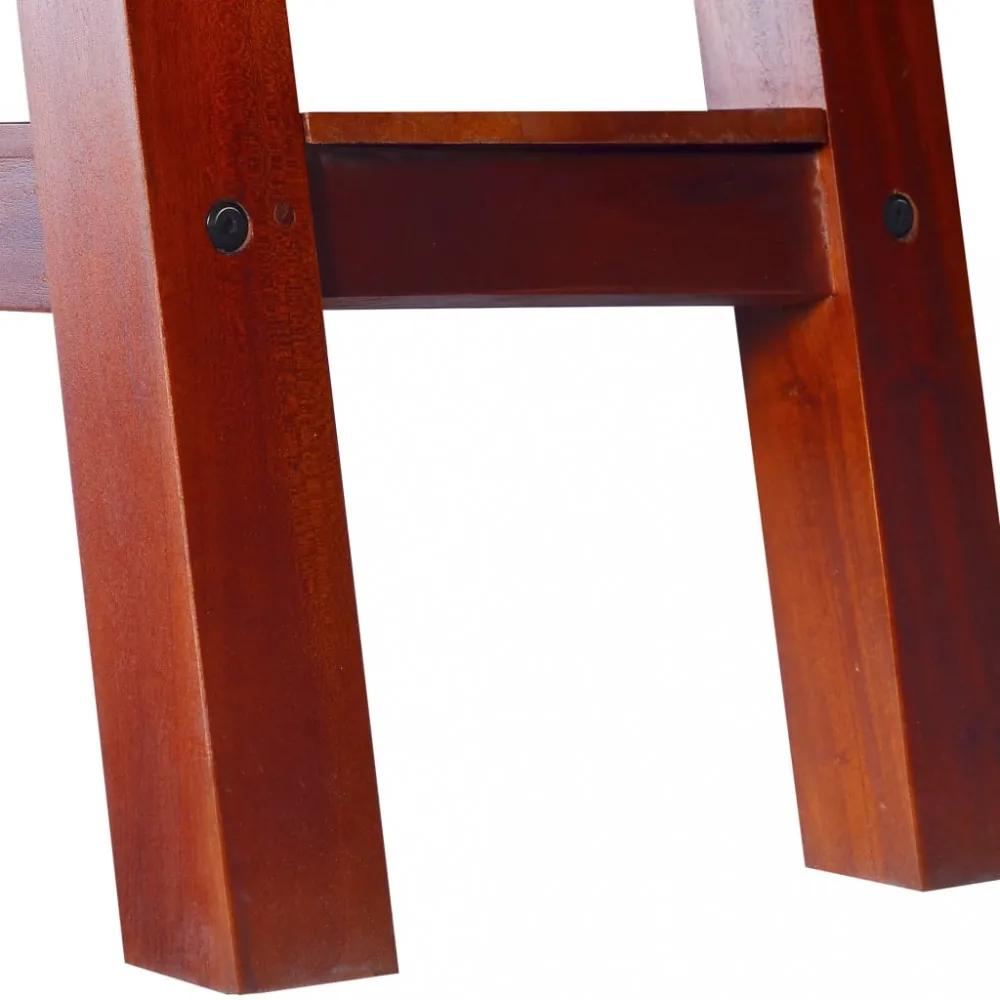 Klasszikus barna tömör mahagónifa tálalóasztal 90 x 30 x 75 cm