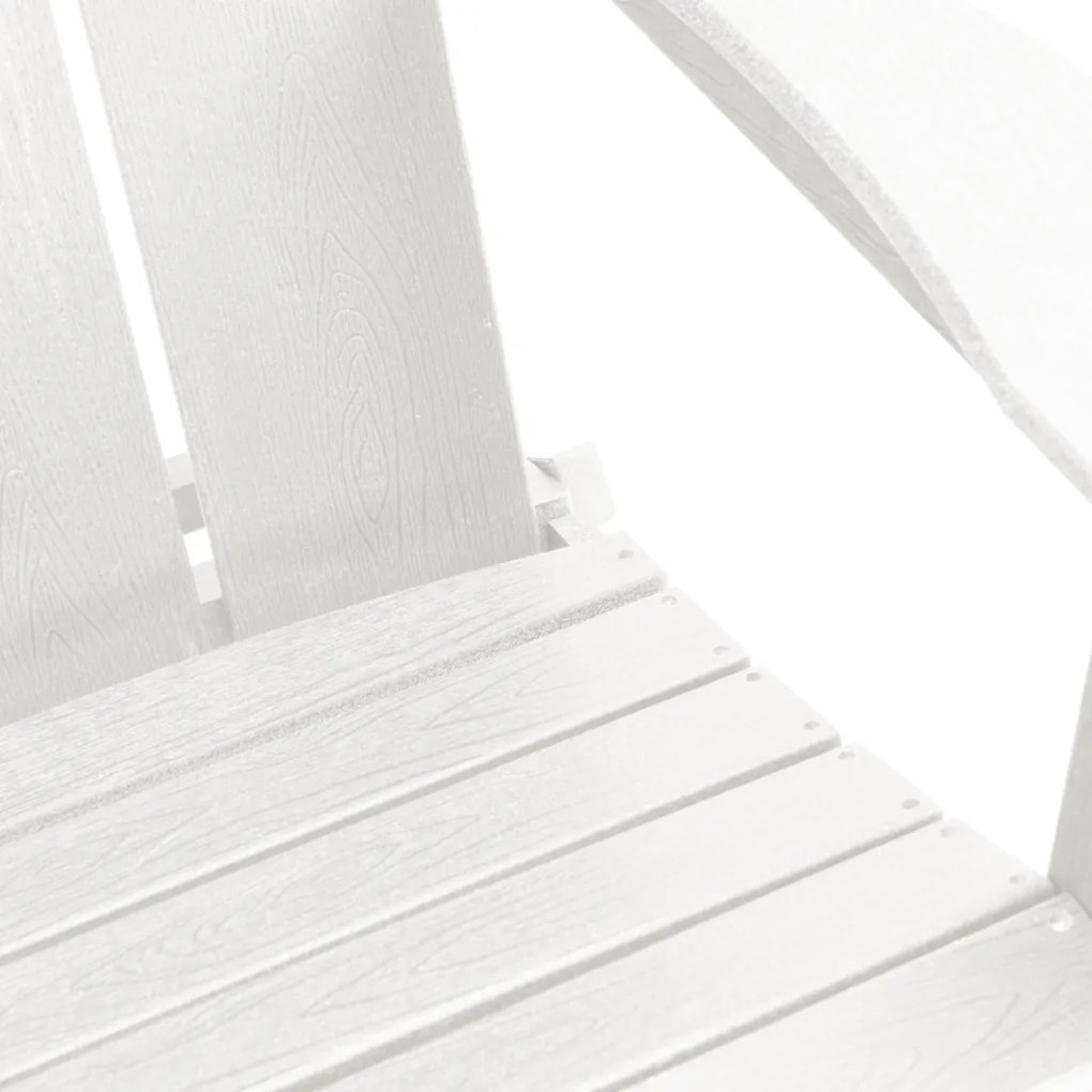 összecsukható Adirondack szék Fehér 74.5x80.5x90 cm HDPE