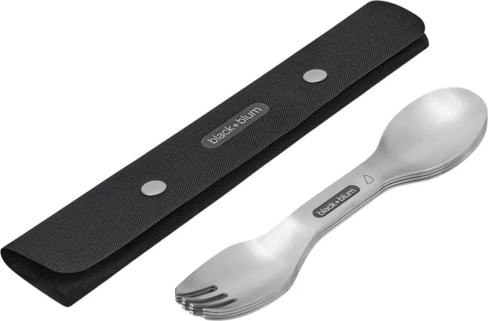 Ezüstszínű rozsdamentes acél étkező villa szett 4 db-os Spork – Black + Blum