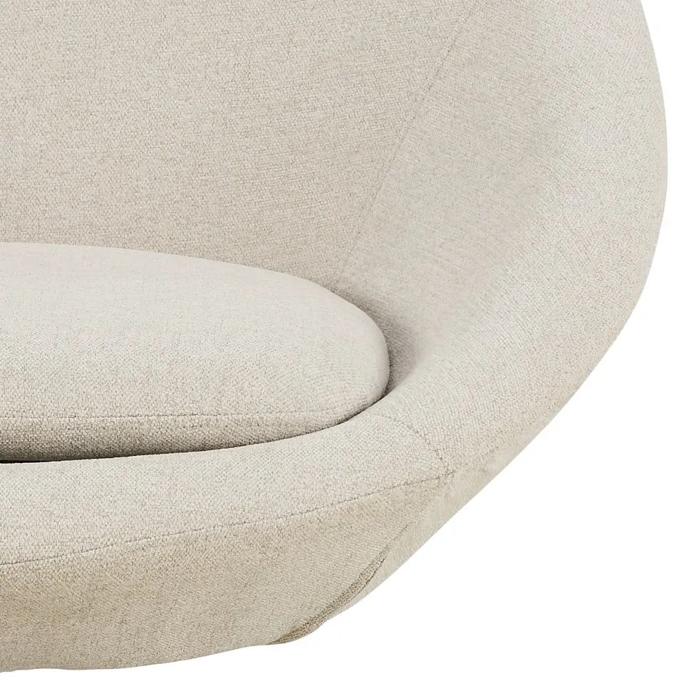 Bézs forgó zsenília fotel Center – Actona