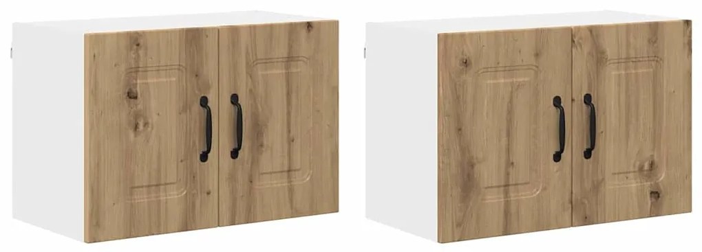 Fali konyhaszekrény 2 pcs Artisan tölgy 60 x 31 x 40 cm Faanyag
