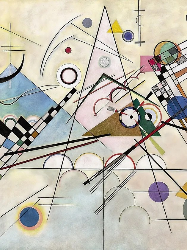 Kandinsky Poszter nappaliba 42x59,4cm Kompozíció_8 db absztrakt art#561