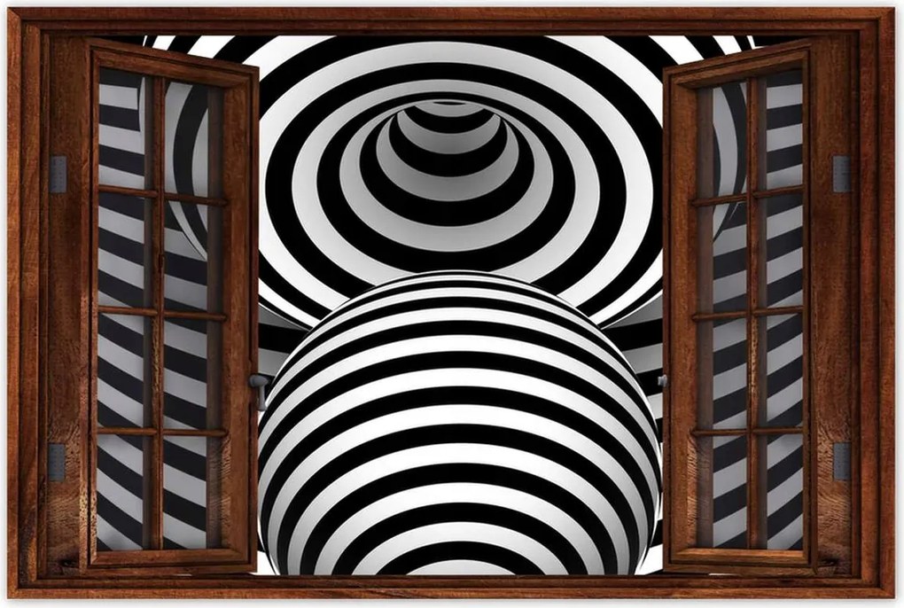 Poszterek 90x60 Absztrakt fekete-fehér