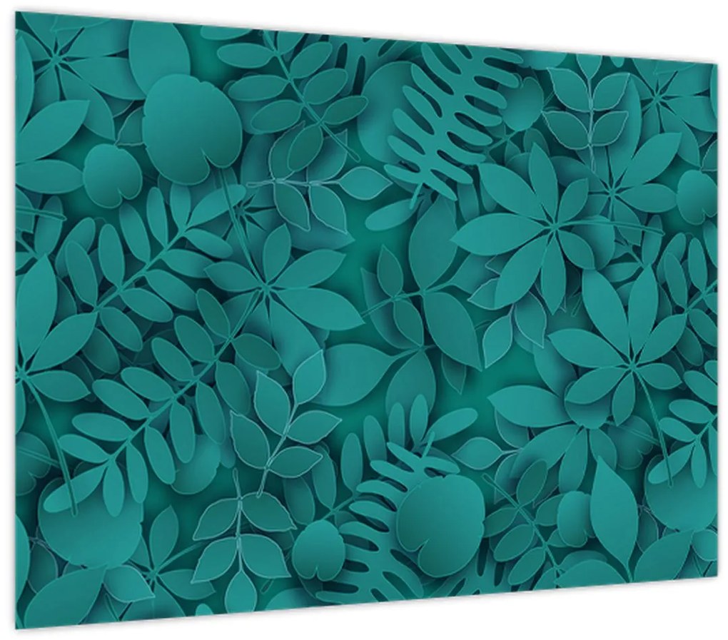 A levelek képe (üvegen) (70x50 cm)