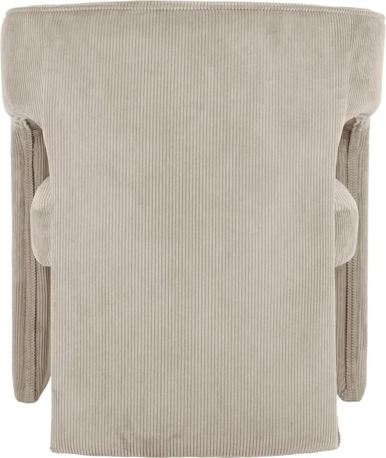 Bézs kordbársony fotel Vigor – Leitmotiv