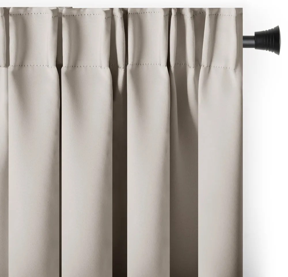 Bézs sötétítő termo függöny 140x245 cm Pleat – Restilo