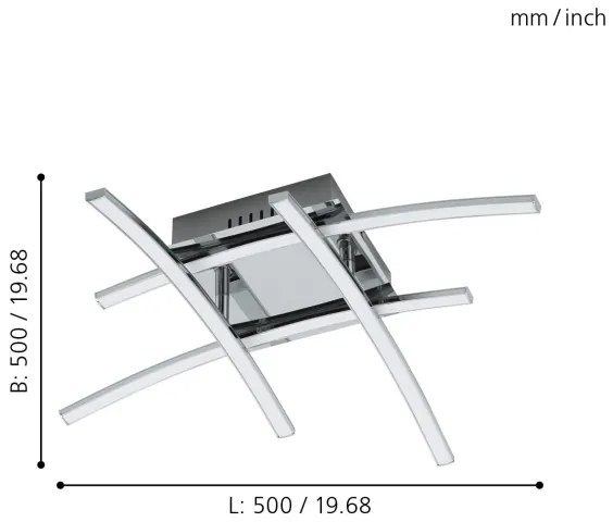 Eglo 96305 - LED Csillár NEVADO 4xLED/5W/230V