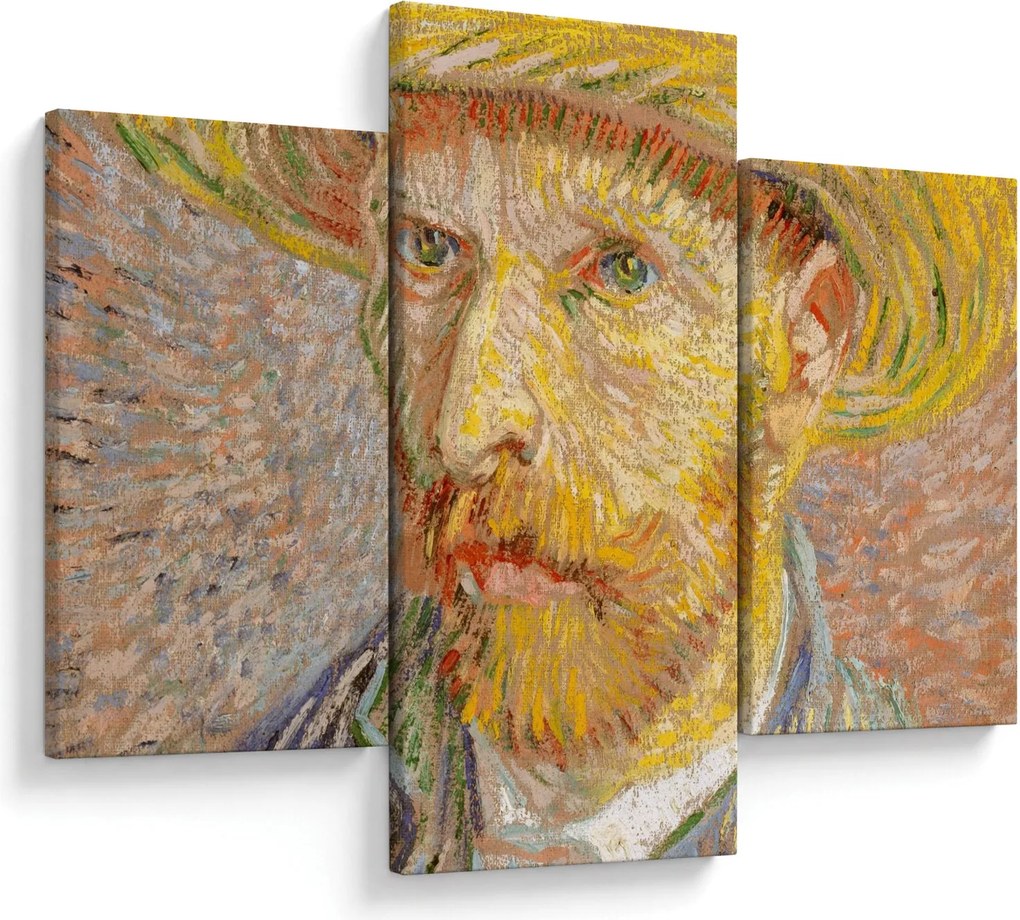 Kép - Vincent van Gogh, Self-Portrait with a Straw Hat (The Potato Peeler), reprodukciók (90x60 cm)