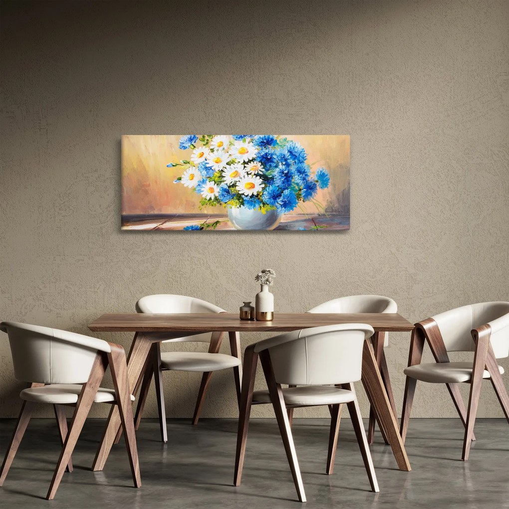 Festett kép egy váza virágról (120x50 cm)