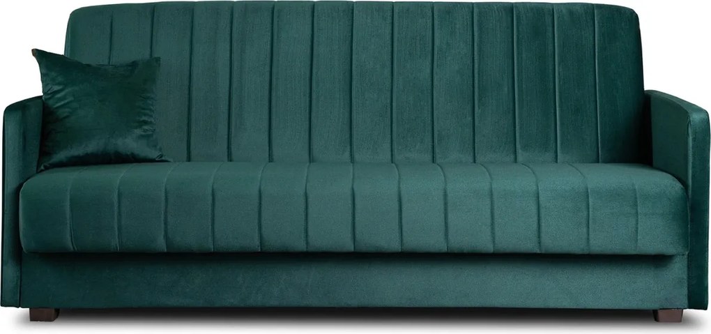 Dönthető kanapé zöld színben, bársony kárpittal, PORTO