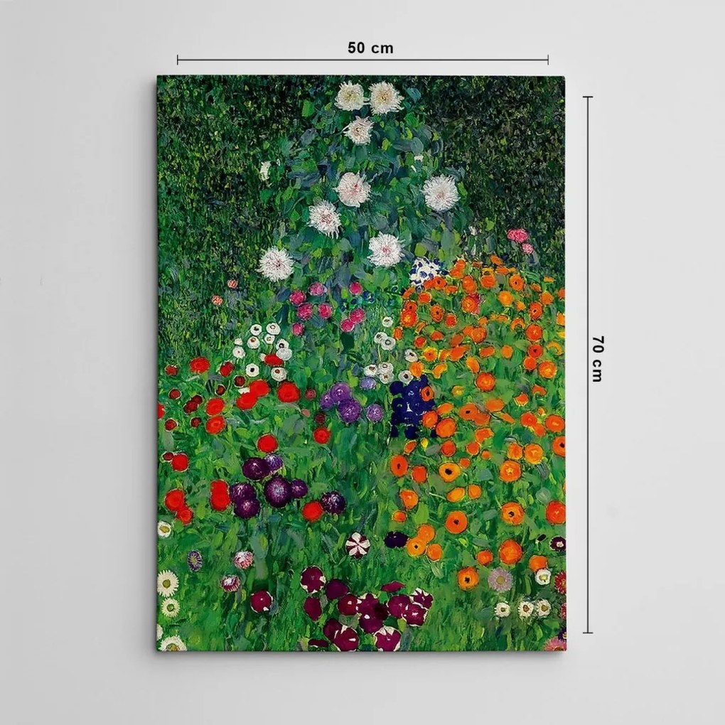 WY160 Gustav Klimt Virágoskert vászonkép, 50 x 70 cm