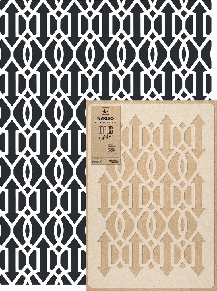 Festősablon Ismételhető Többször felhasználható 59x95cm Tapéta Geometria Nyilak