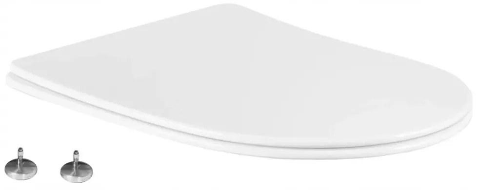 Stuxi Pearl White perem nélküli mély öblítésű íves fali WC, rejtett szerelésű, lecsapódásgátlós wc ülőkével