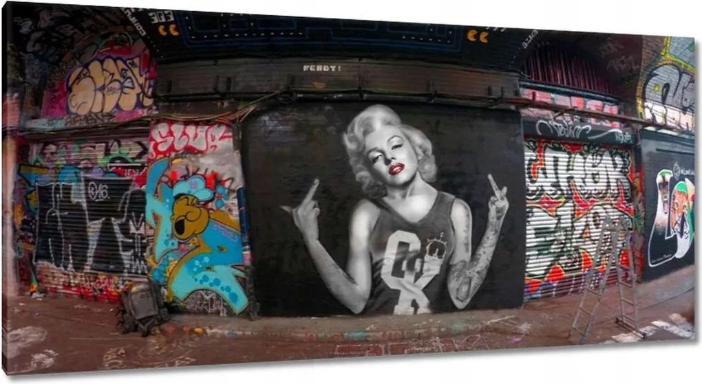 Festmények 115x55 Marilyn Monroe Graffiti