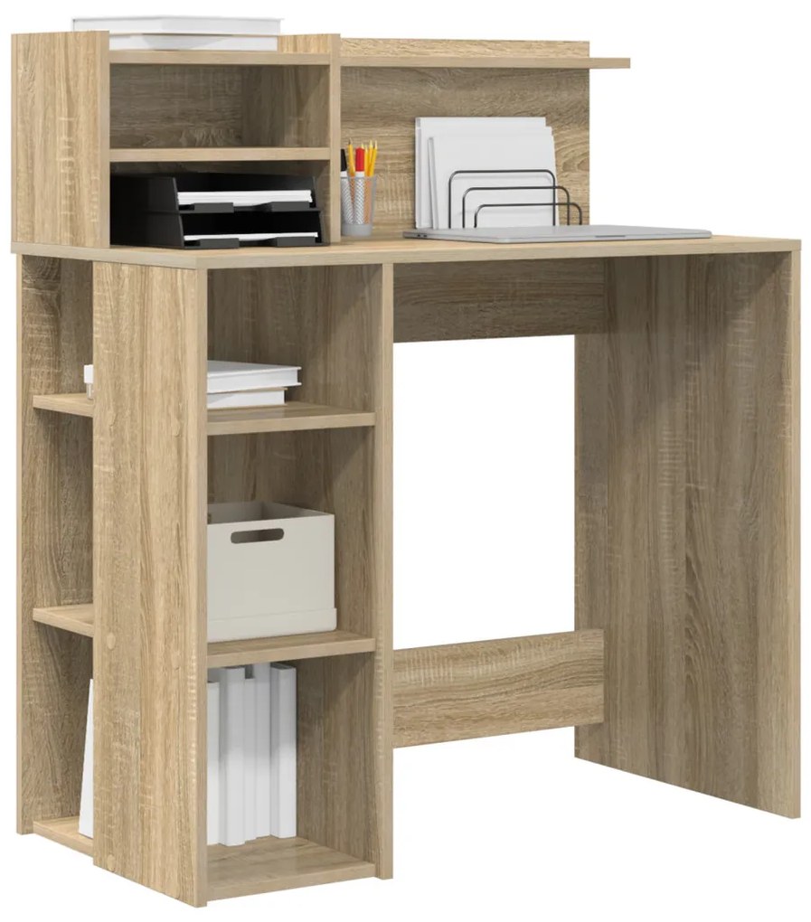 Tárolós íróasztal Sonoma tölgy 90x48x101.5 cm Mérnökfa