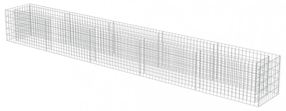 horganyzott acél gabion magaságyás 450 x 50 x 50 cm