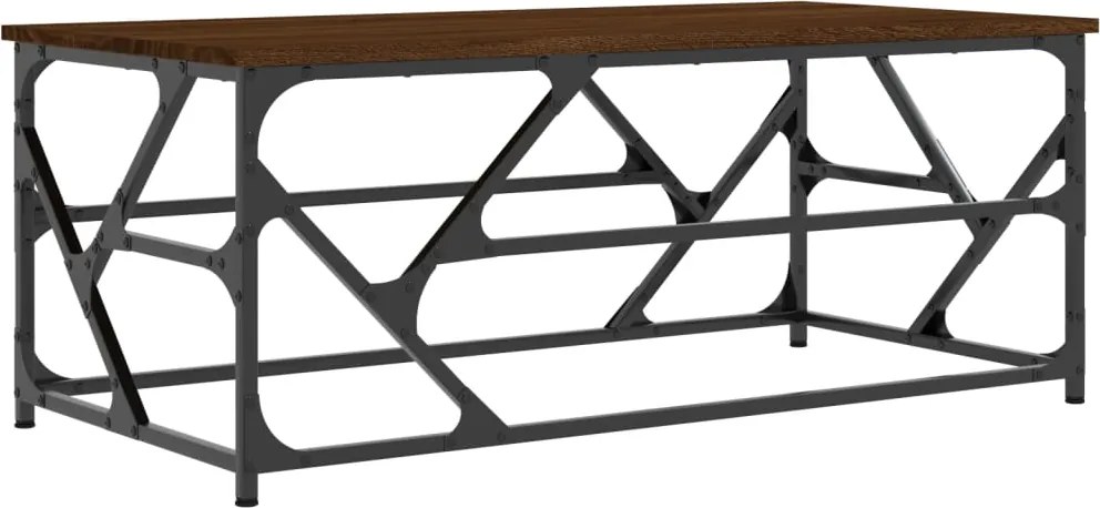 vidaXL barna tölgyszínű szerelt fa dohányzóasztal 100 x 50 x 40 cm