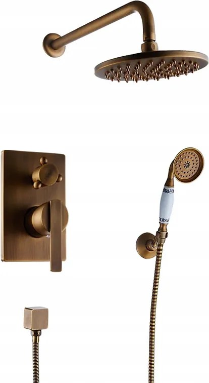 Süllyesztett Esőztető Szett Arany Sárgaréz Retro