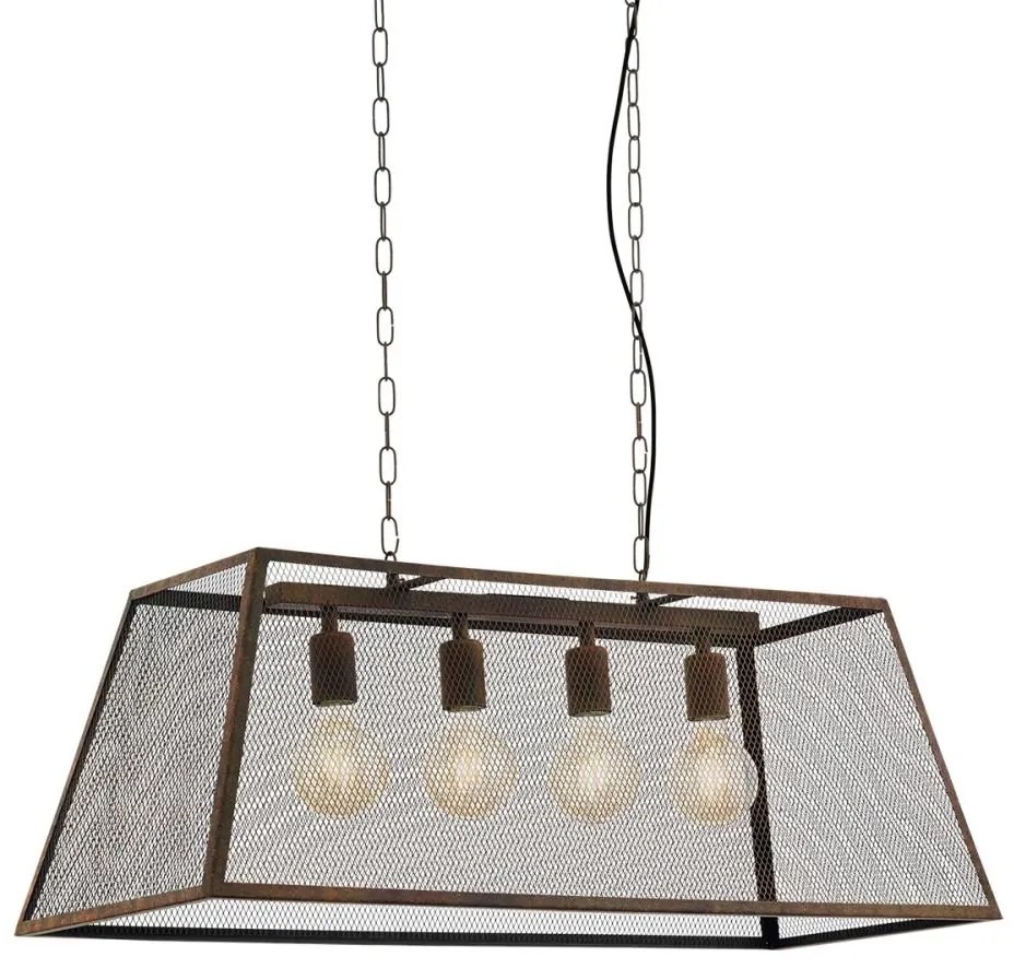 Eglo 49799 - Mennyezeti függesztékes lámpa AMESBURY 4xE27/60W