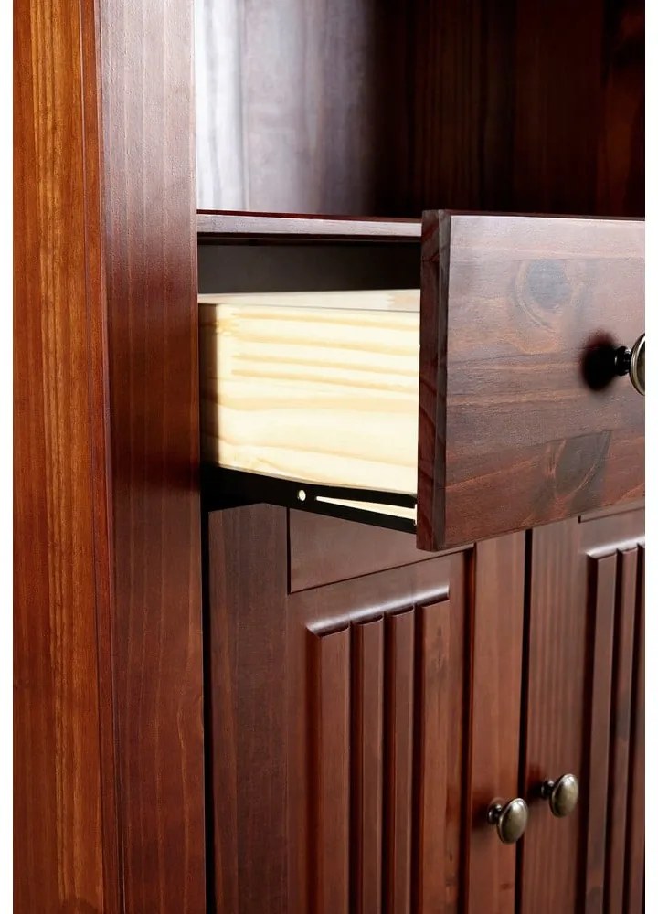 Barna borovi fenyő könyvespolc 181x31 cm Mille – Støraa